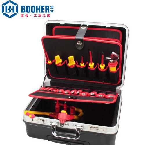 宝合(booher)43件套VDE绝缘拉杆箱综合工具组套