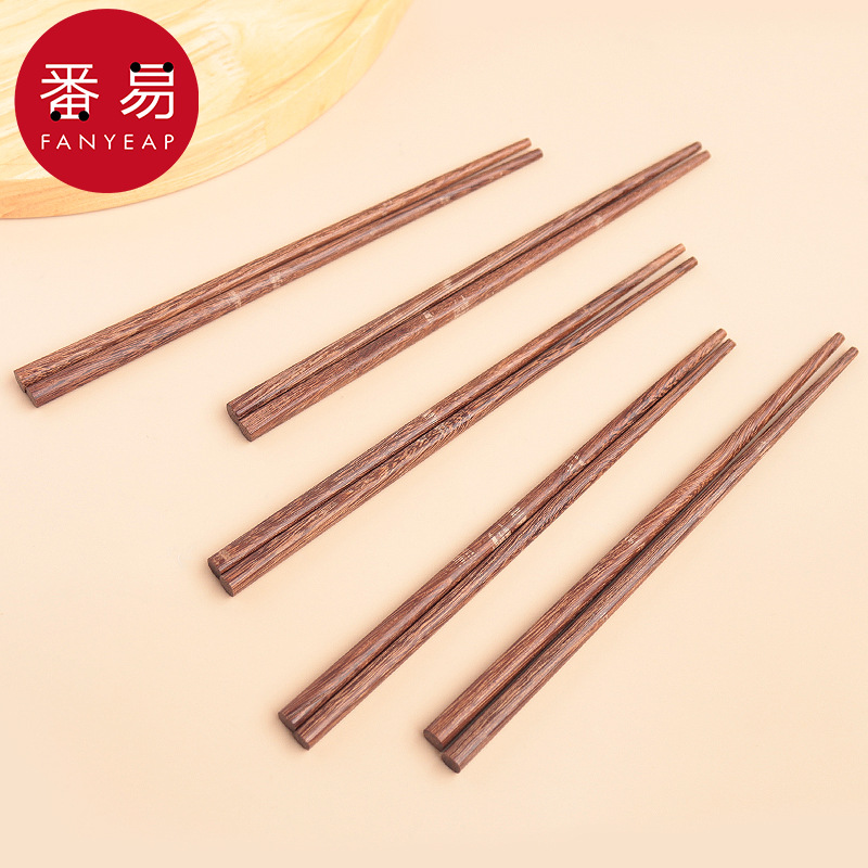 筷子/木AC1sq801-鸡翅木筷油炸捞面火锅筷家用公筷练习辅助短木筷