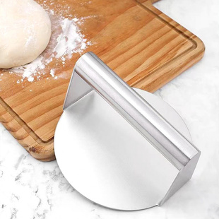 T压饼器A1pq801 手压烧饼肉饼工具不锈钢压面器饺子皮压饼器压板