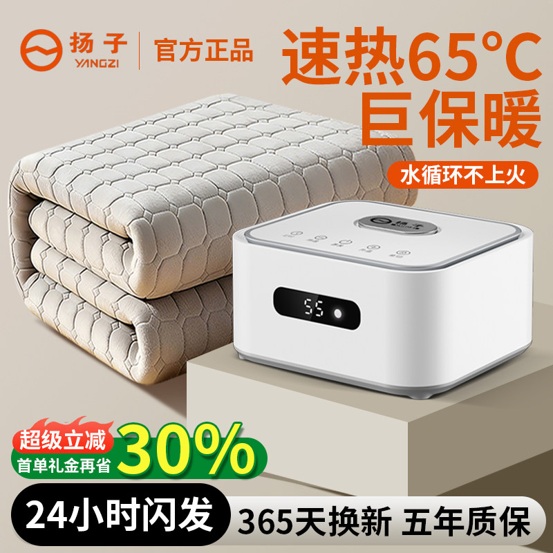 扬子水暖电热毯2025新款智能电褥子水暖毯加热定时智能水暖恒温