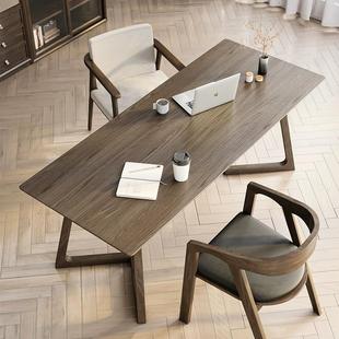 【折扣价】新中式现代简约实木办公桌电脑桌书桌书房家具组合客厅