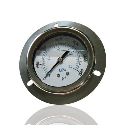 耐震充MPAY不锈钢压力表带崁入压力表 40Z轴油T前60N式向边压力表