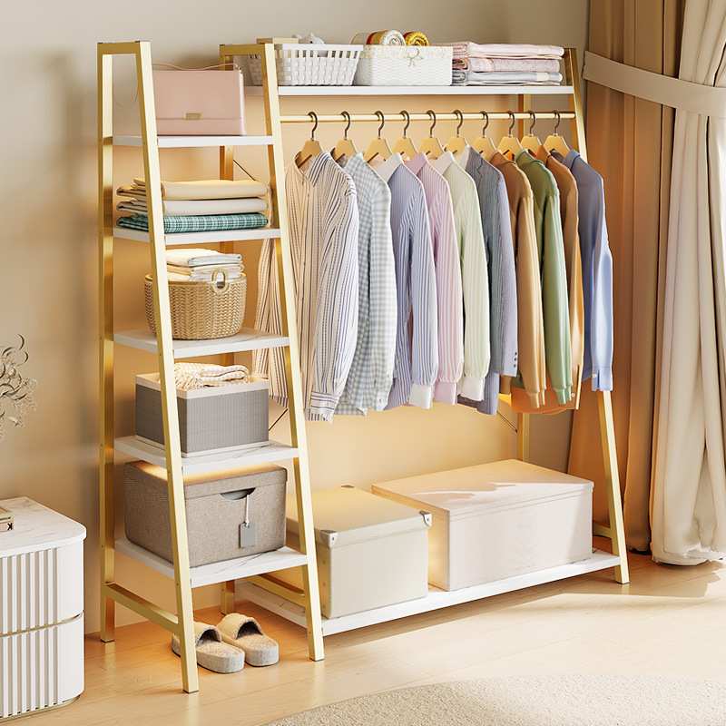 挂衣架卧室落地衣帽架简易家用衣服置物架子晾衣架室内房间小衣柜