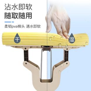 吸水海绵拖把免手洗干湿两用对折挤水地拖寝室大号家用胶棉拖把云