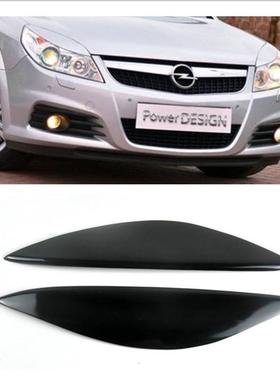 适用于06-16VauxhallOpel欧宝Vectra亮黑树脂灯眉眼眉大灯改装