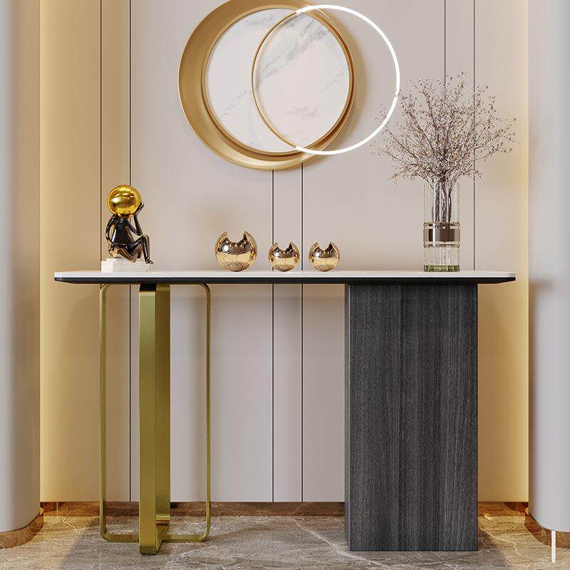 意式轻奢风大理石玄关桌靠墙玄关柜进门厅条案入户现代简约端景台