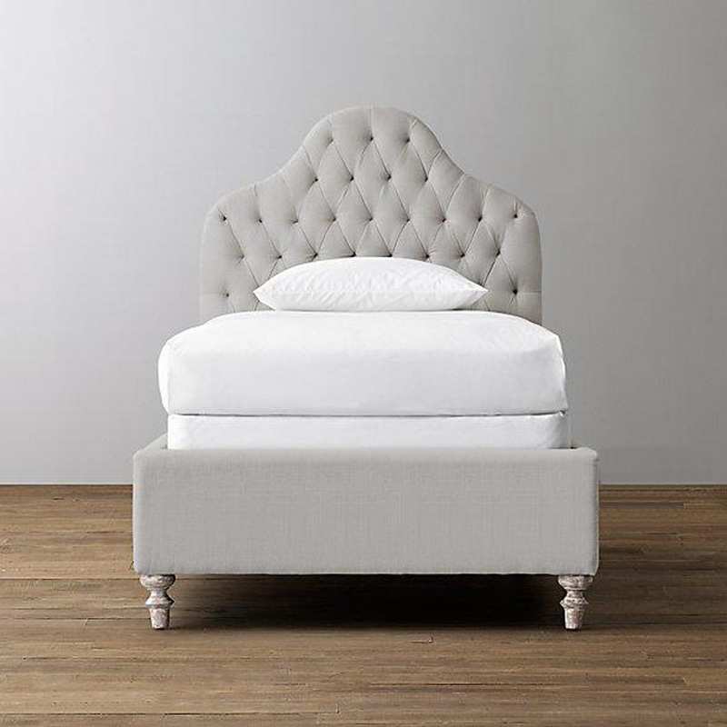 美式乡村床麻布软包床设计师创意时尚公主床现代简约1.2米布艺床