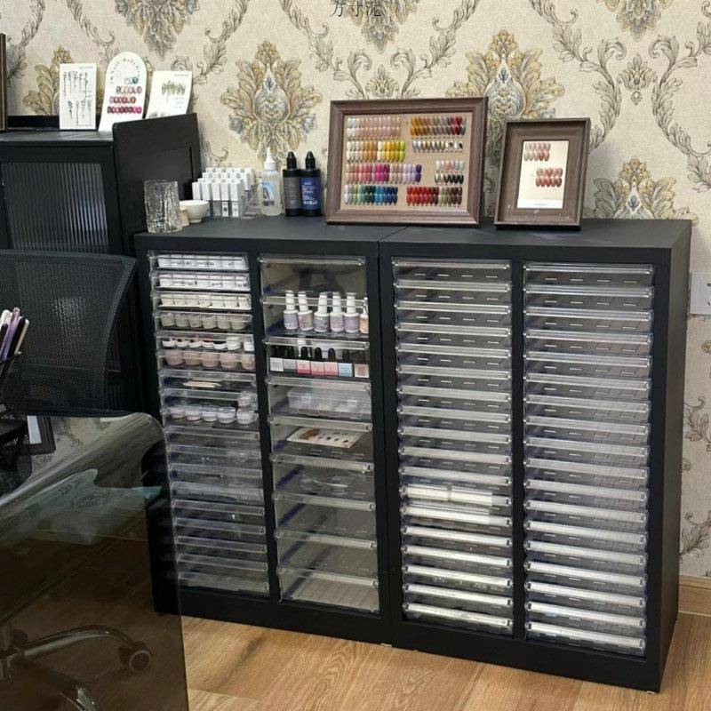 A4文件柜平底抽屉式美甲店烘焙模具收纳柜甲油胶灌装多层分类柜子