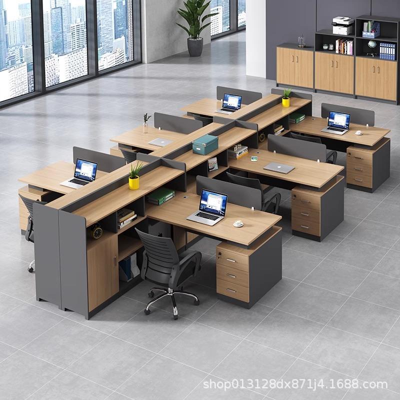 直销办公桌椅组合员工财务桌6人工位桌椅现代简约卡座电脑桌