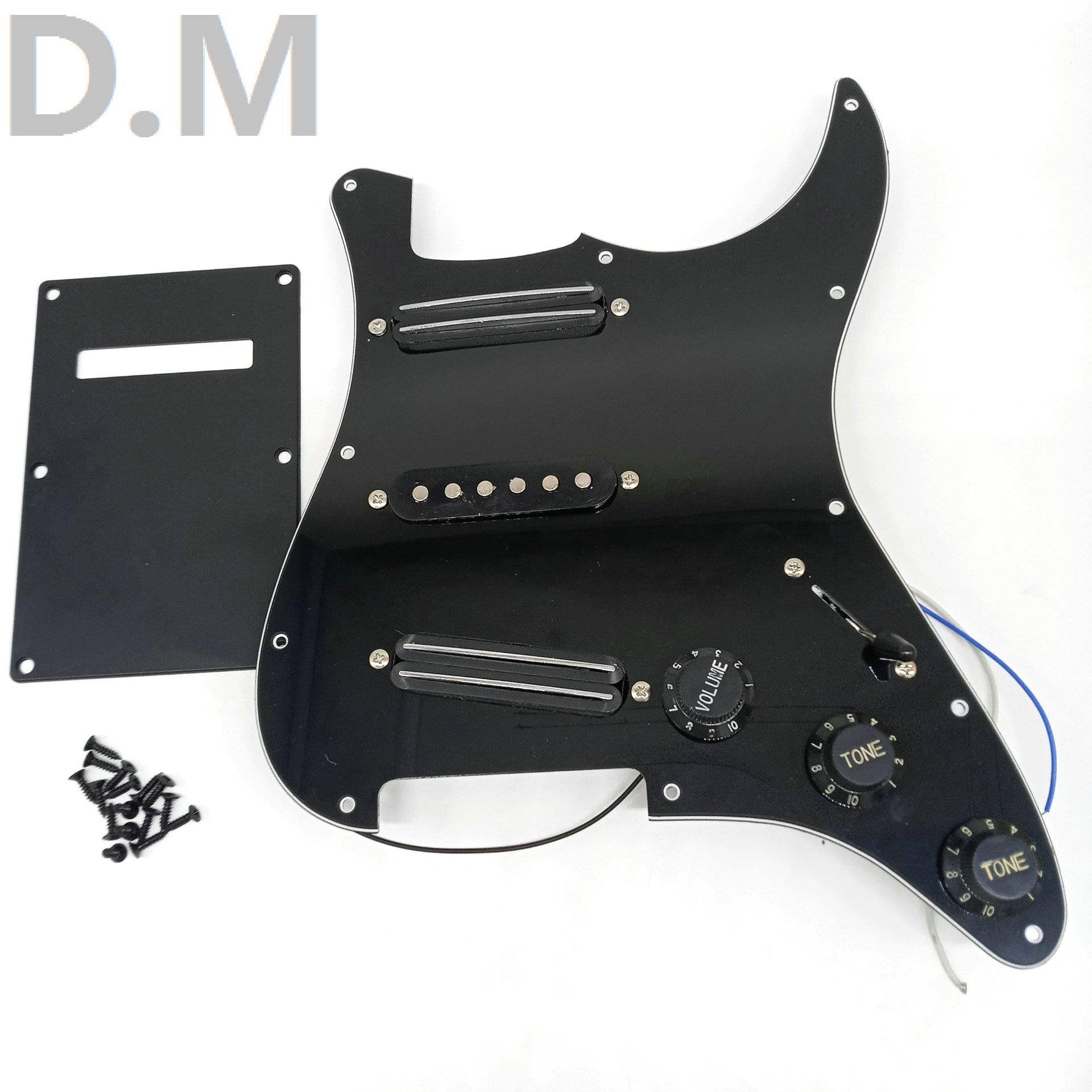 电吉他配件STSQ3单面板带小双拾音器线路总成SSS面板全套黑