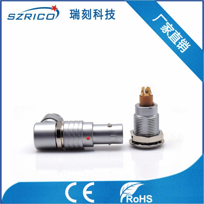 0B旋转弯头FHG水纹2芯3针4孔5pin6芯7针9芯圆形连接器航空探头M9