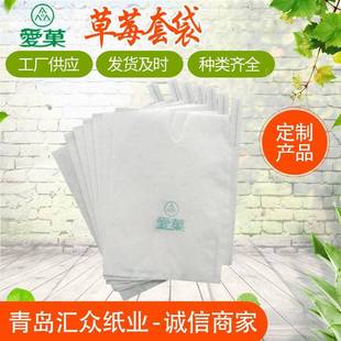 草莓套袋水果套袋平度供应防水防尘套袋价格优惠