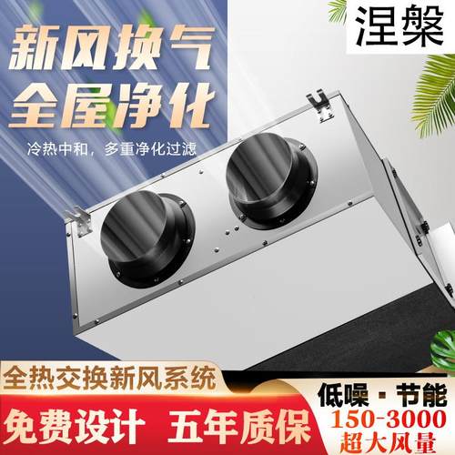 商用净化新风系统中央新风机冷热排送一体全热交换器家用静音换气