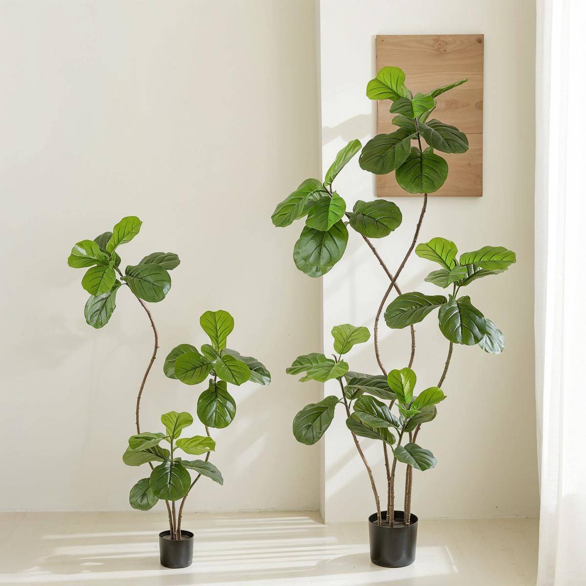 仿真绿植高级感琴叶榕大型室内植物落地盆栽摆件客厅仿生装饰盆景图片