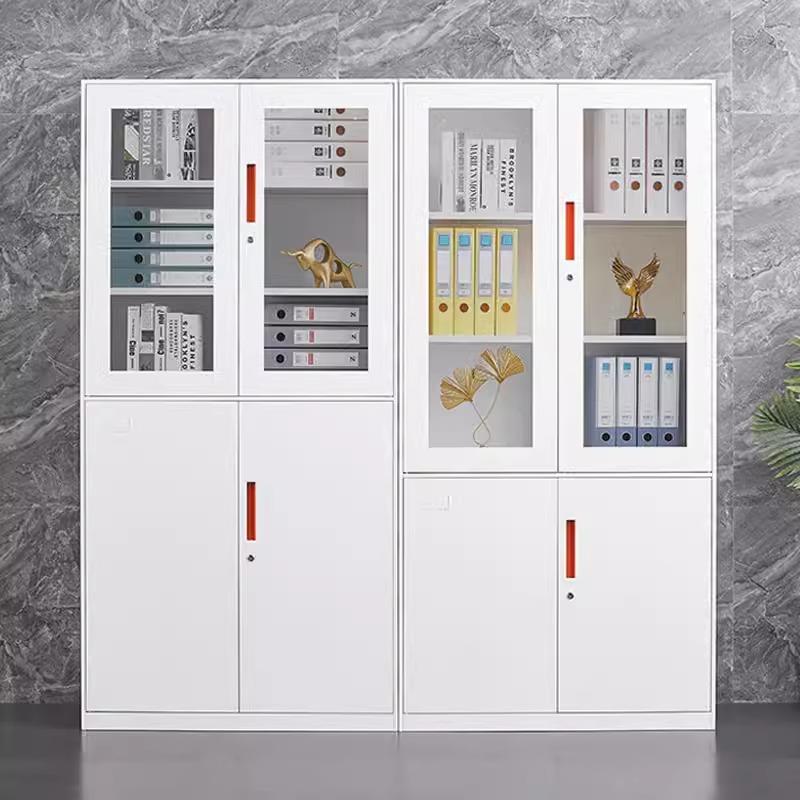 拆装档案柜铁皮办公室钢制加厚抽屉式玻璃资料柜套色文件柜