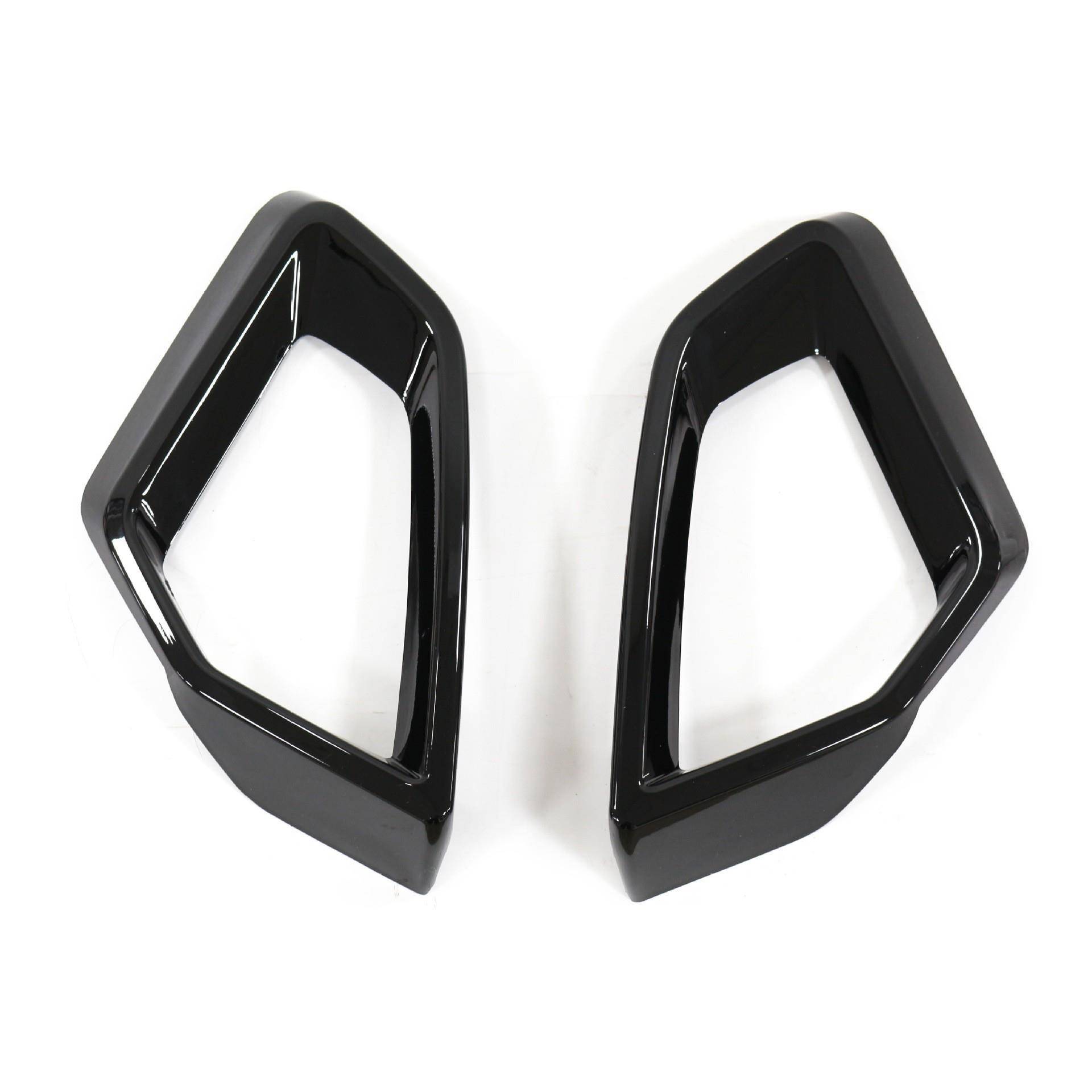 前保险杠进风口黑化獠牙适用于宝马X5新款204改装G15雾灯框