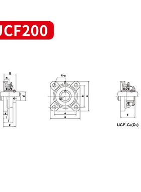 FK方形带座轴承UCF200厂家方型座UCF201202203204205206