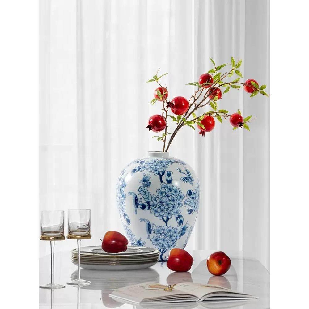 中国风水墨青花陶瓷花瓶新中式风花插摆件复古优雅古典花瓶装饰罐,鲜花速递/花卉仿真/绿植园艺,其它园艺用品,淘宝优惠券,粉丝福利购,淘宝优惠卷