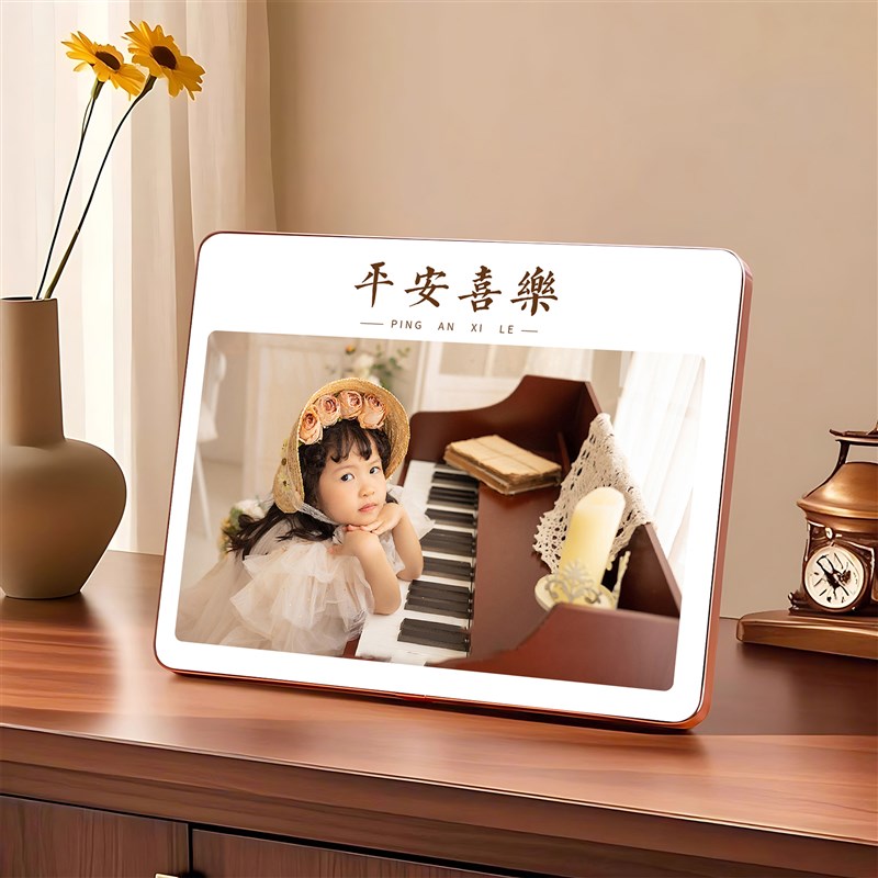 全家福定制相框摆台宫格洗照片y做成金属水晶结婚照相片打印挂墙