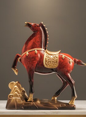 复古风马到成功马摆件家居客厅玄关电视柜办公室装V饰乔迁开业礼