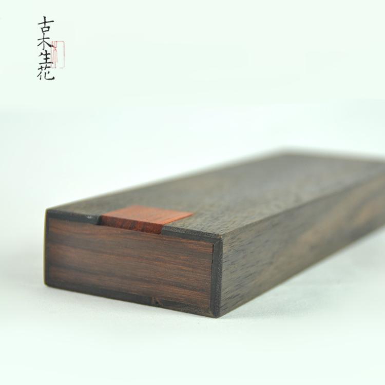 网红木文具盒高档抽拉q复古实木钢笔盒素描创意木制铅笔盒红木笔