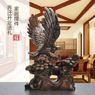 跨境家居摆件大展宏图雄鹰摆件大鹏展翅仿木质树脂工艺品工厂直销