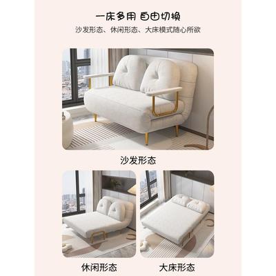 小户型单人客厅阳台多功能2025新款1米2书房小沙Y*沙发床折叠两用