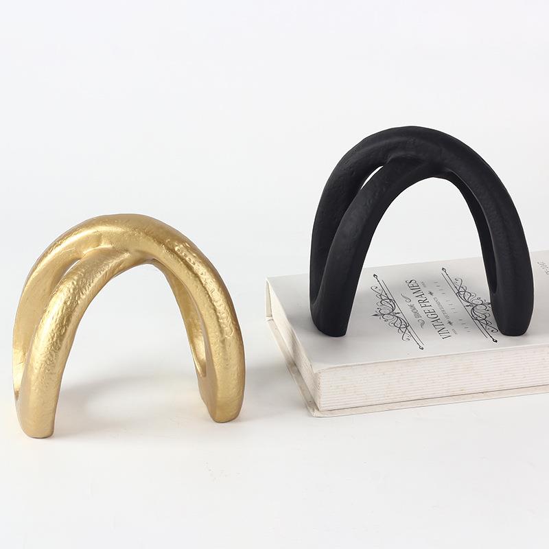 抽象艺术装饰麻绳摆件北欧样板间客厅创意家居软装饰品设计师摆设