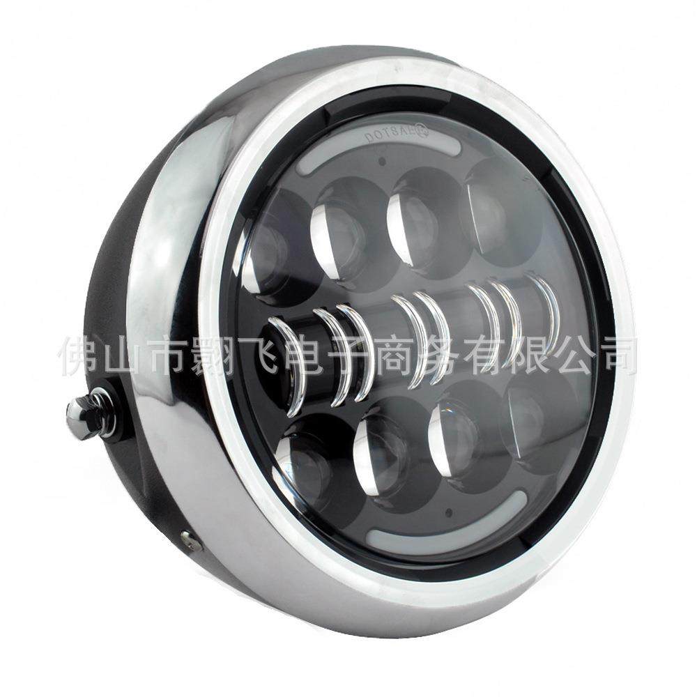 7.5寸大灯LED大灯天使环远近光头灯车灯前照灯