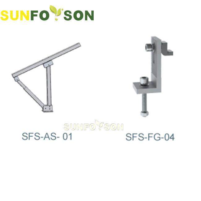 省时的安装操作简单的平屋顶太阳能光伏支架太阳能板防水充电