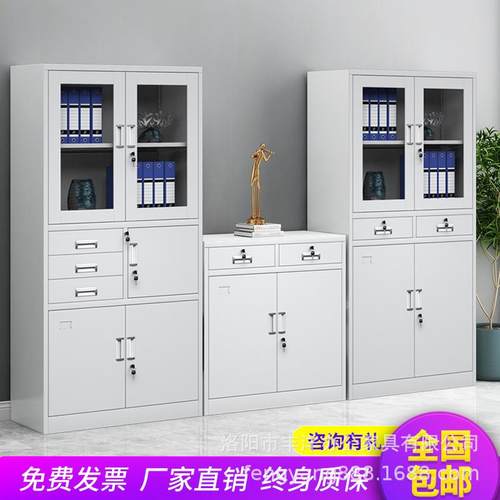 金丰洋文件柜资料档案柜铁皮储物柜办公室带锁会计财务凭证收纳柜