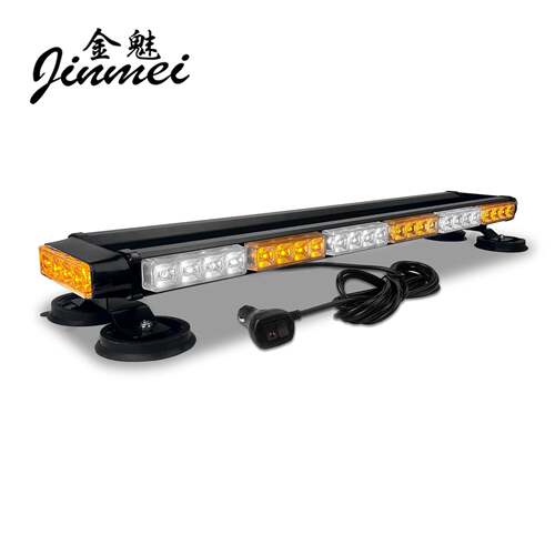 方形透镜56Led爆闪灯大功率车顶灯双排应急吸顶12V-24V汽车警示灯