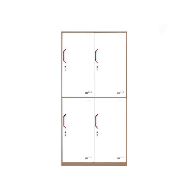 拆装咖白彩色钢制更衣柜员工宿舍学生储物公寓洗浴4门柜子