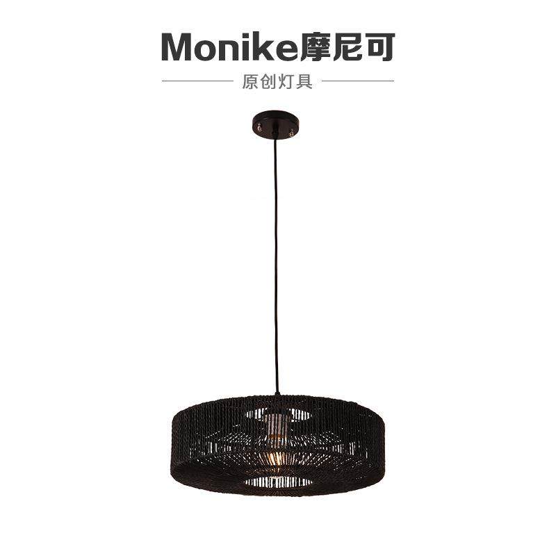 民宿酒店餐厅led吊灯单头铁艺麻绳灯罩室内中山灯具藤编藤艺家居,农机/农具/农膜,其它农用工具,淘宝优惠券,粉丝福利购,淘宝优惠卷