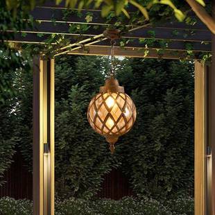 欧式美式室外阳台走廊楼梯庭院装饰餐厅灯户外凉亭葡萄架防水吊灯