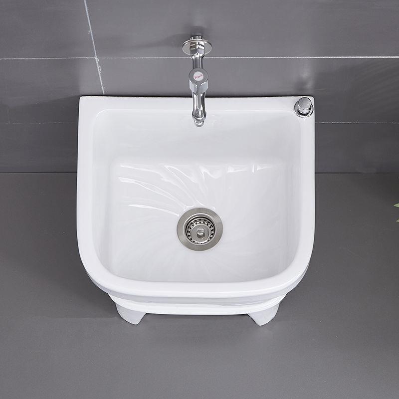 【折扣价】拖把池阳台小号陶瓷洗拖布池墩布池家用卫生间方形自动