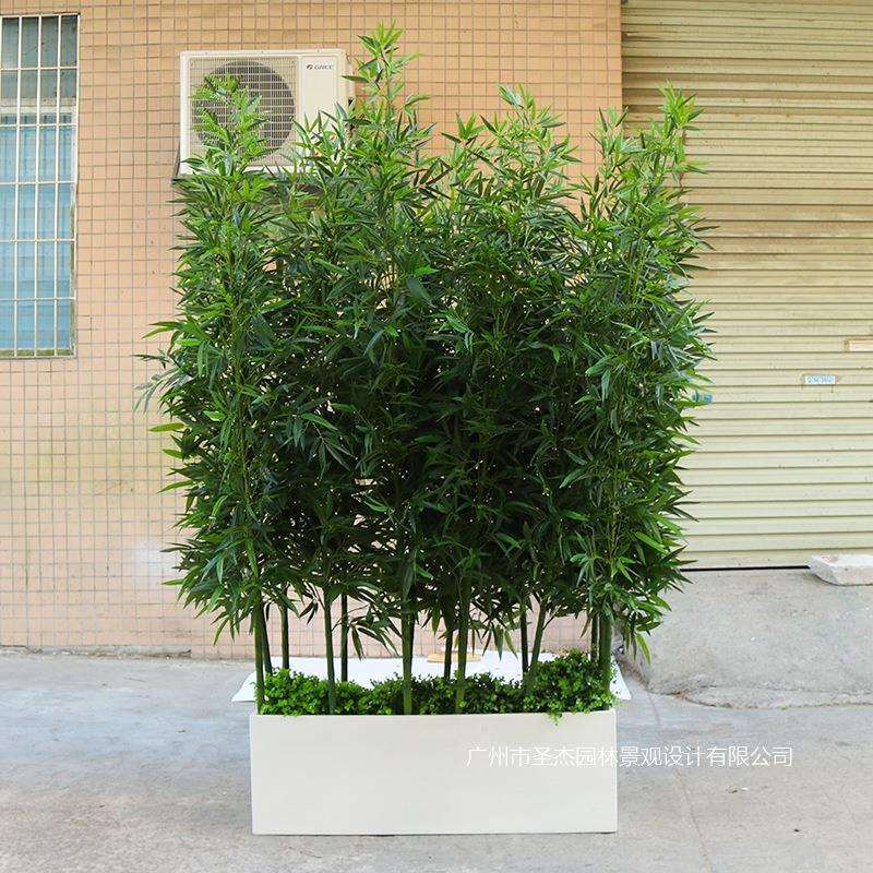 仿真竹子 假竹子室内办公室茶楼假植物竹子隔断屏风装饰 仿真毛竹
