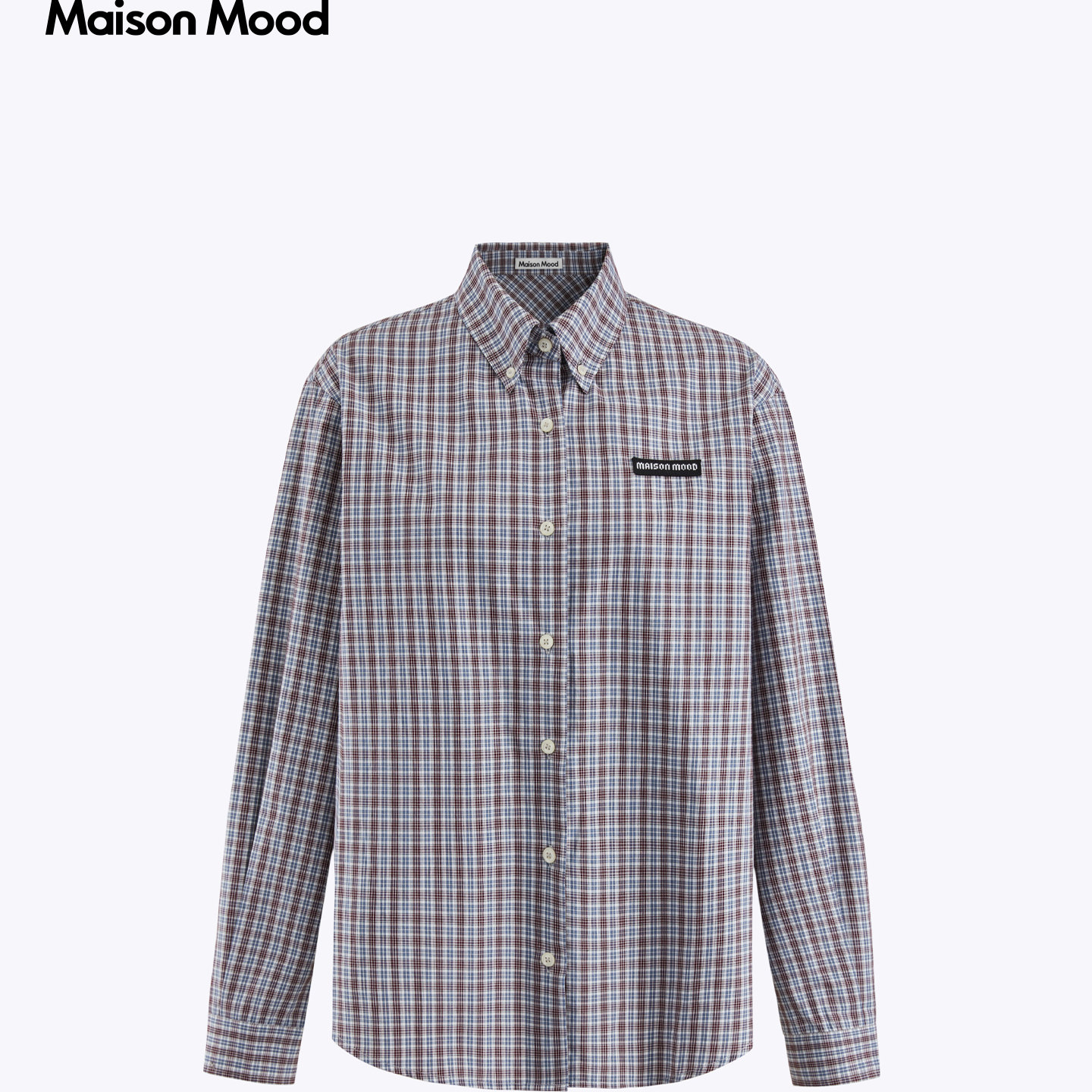 【李云霄同款】Maison Mood男女同款复古时尚休闲格纹长袖衬衫