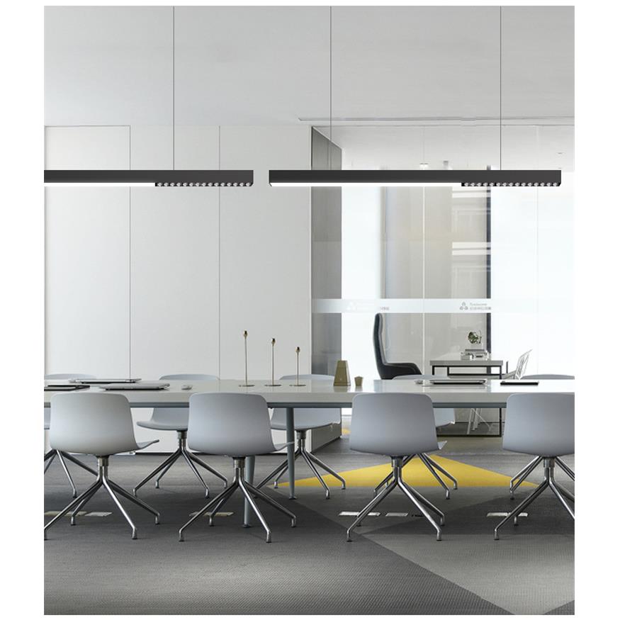 【折扣价】led现代简约线条灯透镜款吊线灯办公室照明可拼接铝材