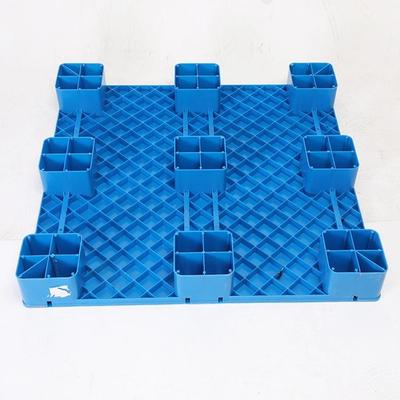 【折扣价】1210平板九脚托盘九脚塑料托盘叉车工业货架防潮垫板仓