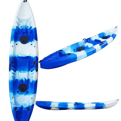 Kayak皮划艇硬艇双人塑料高级游船独木舟划艇漂流船钓鱼艇欧美风