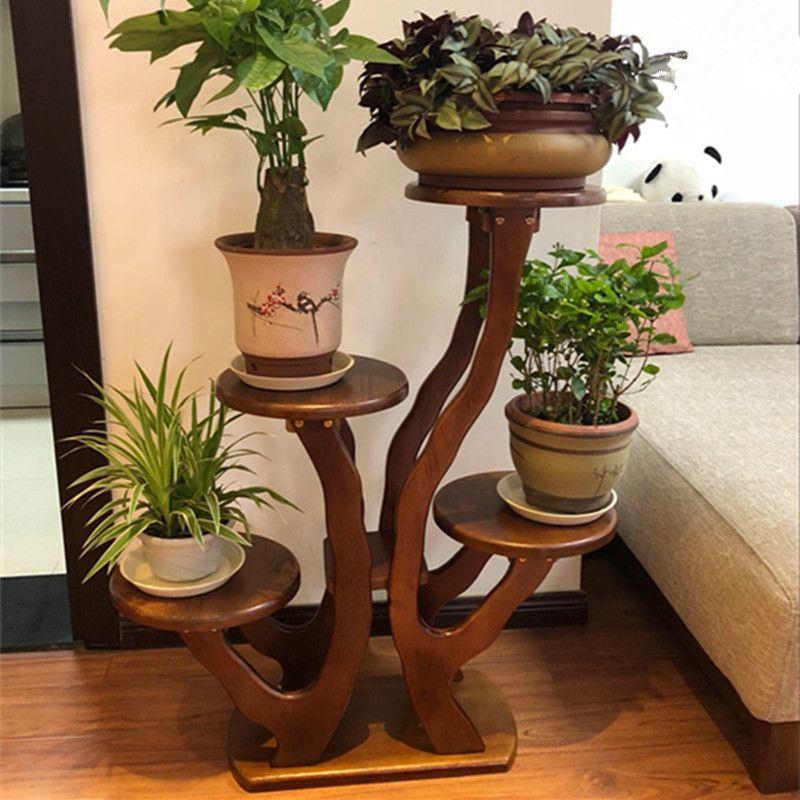 花架子客厅花盆架室内阳台多层家用实木网红新款北欧中式花架