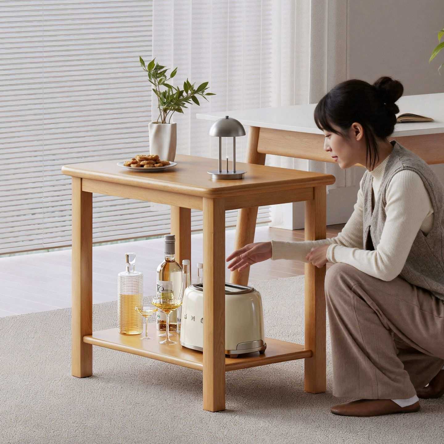 边几客厅家用2026新款高端实木沙发边柜小户型茶几阳台茶桌小方桌