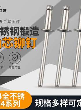 ISO15983 304不锈钢抽芯铆钉 GB12618全不锈钢开口型平圆头拉铆钉