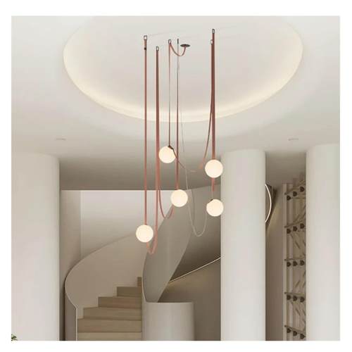 中山工厂直销简约编织绳吊饰餐厅售楼处酒店吧台前台个性随性