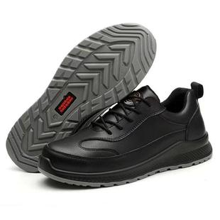 工作鞋 透气安全防护鞋 防砸防刺穿黑色加绒保暖皮鞋 厂家劳保鞋