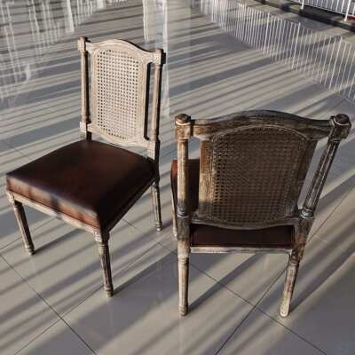 民宿庄园城堡酒店餐椅实木雕花古典仿古餐椅dinning chair 椅盟