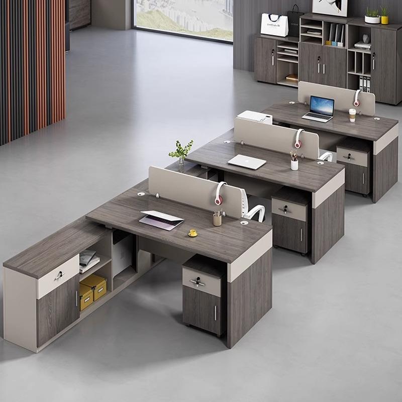 办公家具职员工位桌财务室简约现代4/6双人屏风卡座电脑桌椅组合