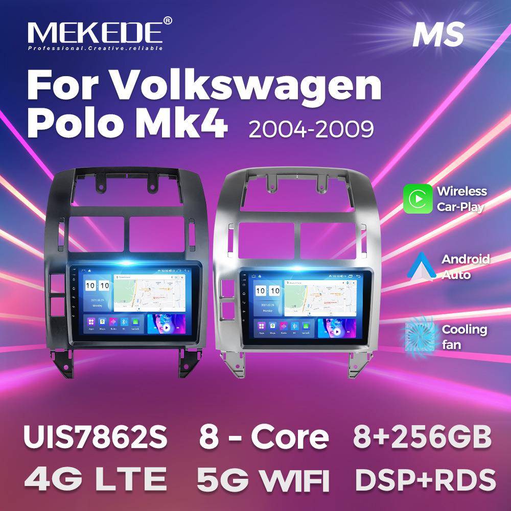 适用大众VW Polo MK4 2004-2010款安卓大屏中控导航蓝牙Carplay