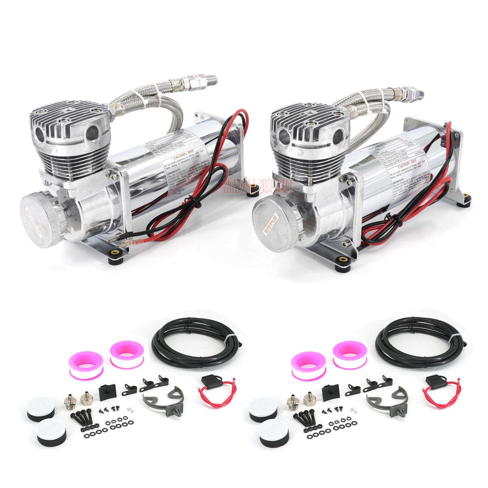 跨境热销汽车改装悬架打气泵12V 200PSI 大功率空气压缩电机泵
